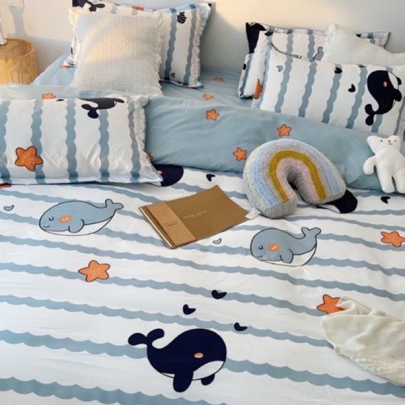 Bộ chăn ga gối cotton PL1 TẶNG 1 ÁO GỐI ÔM - tổng hợp nhiều mẫu
