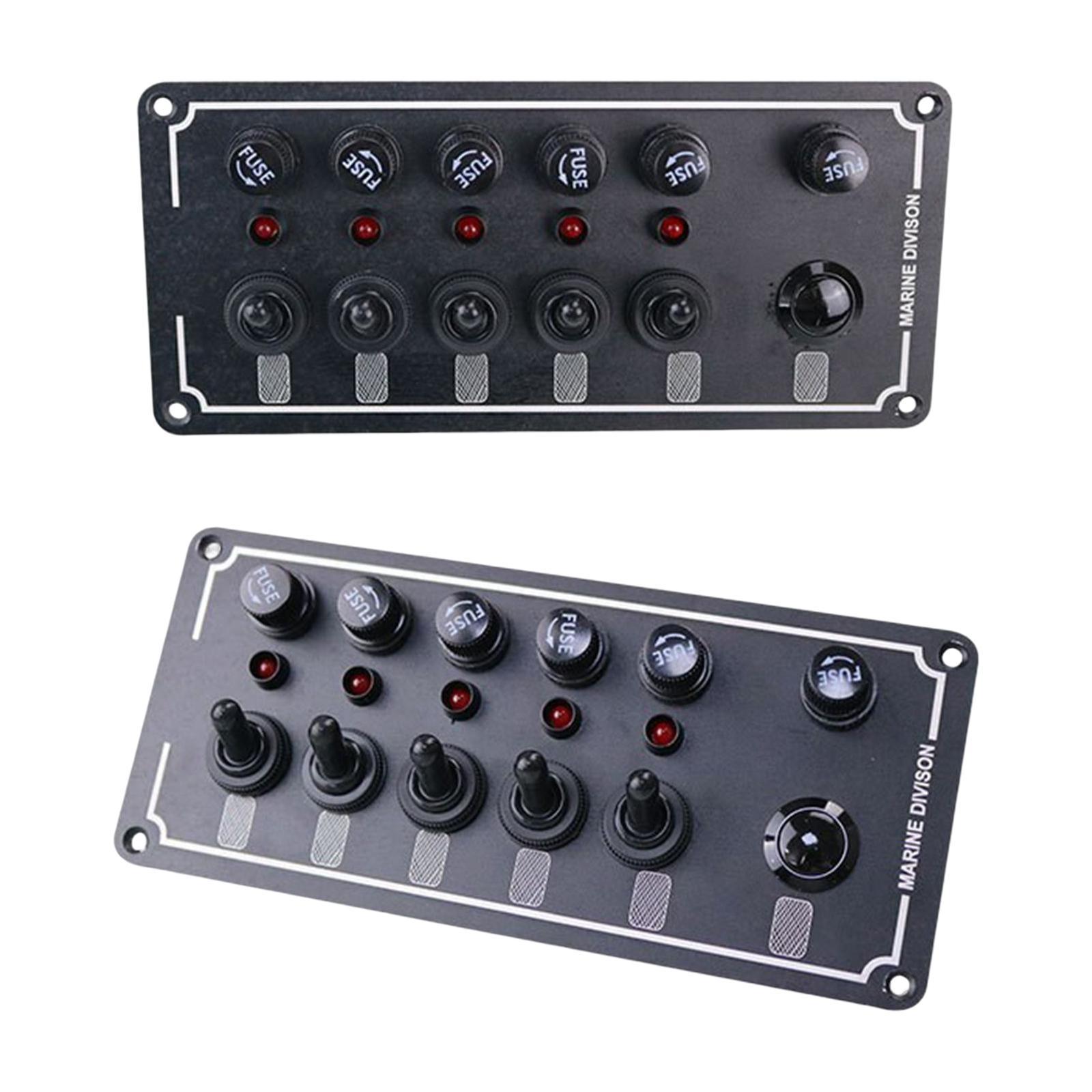 Switch Panel 12V-24V Twist Panel Panel Fits for Car Truck Vehicle