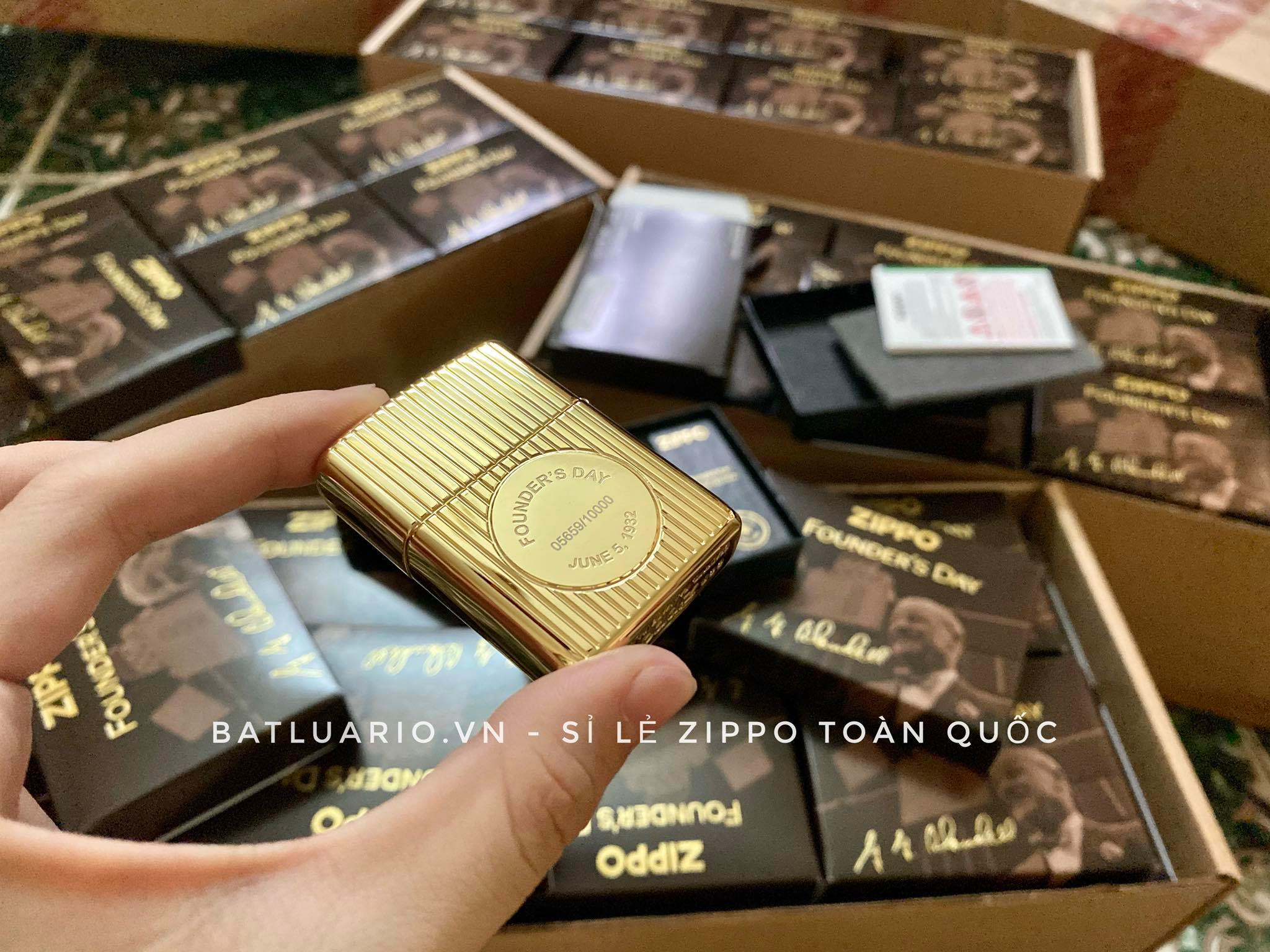 Bật Lửa Zippo 49631 – Zippo Founder’s Day 2021 Gold Plated Edition