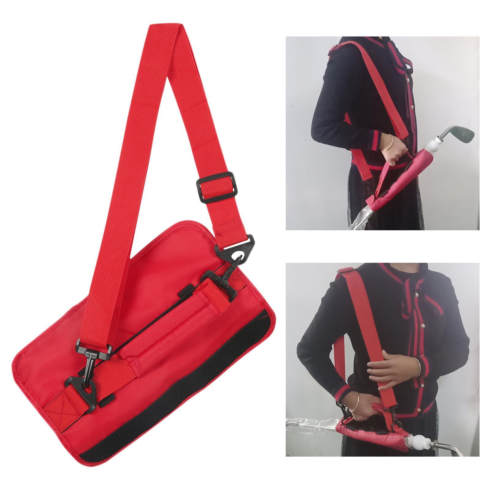 Golf Club Bag Lightweight Travel Driving Range Carrier Course Sleeve Red