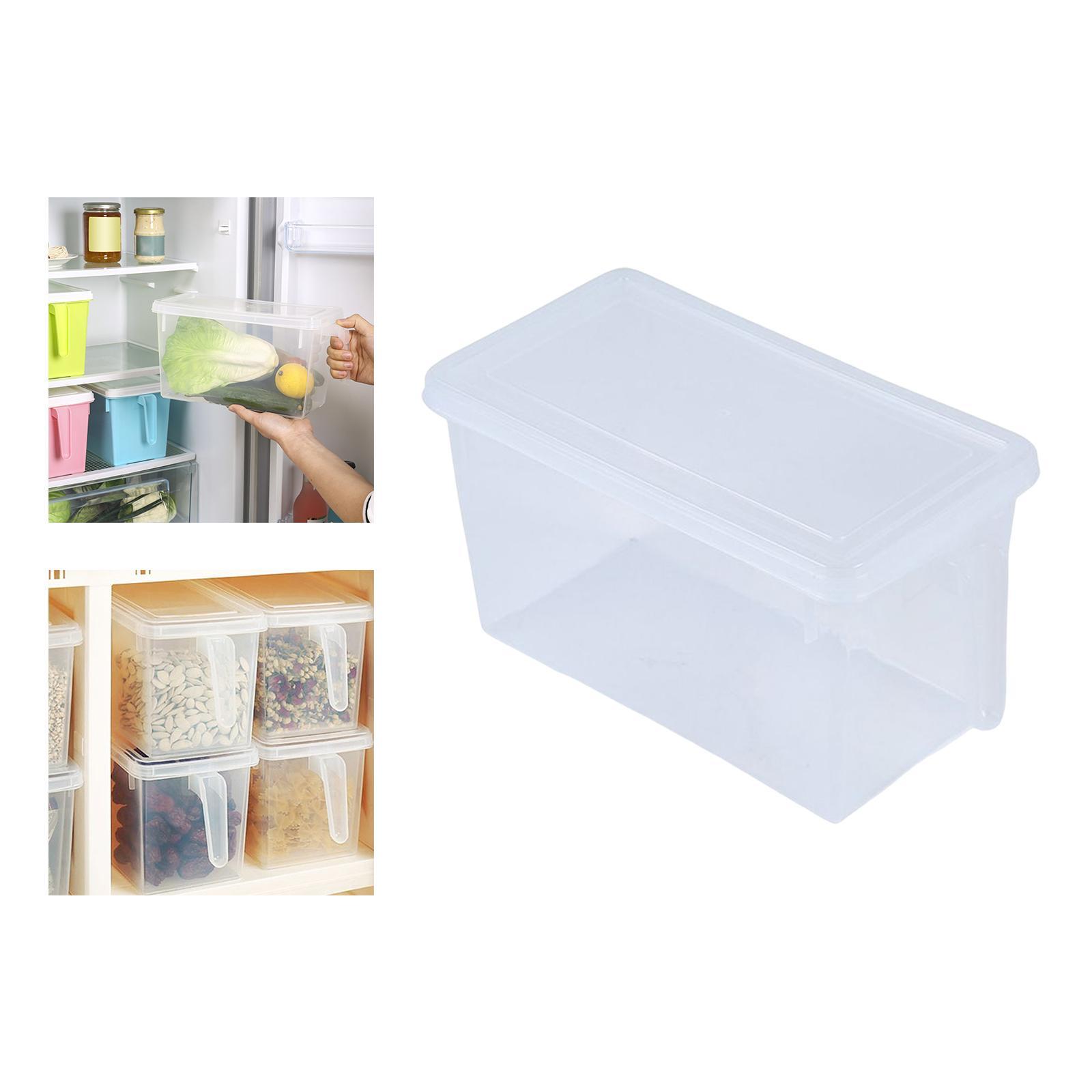 Fridge Organizer Box with Lid Leakproof Food Storage Organizer for Cabinets Shelves
