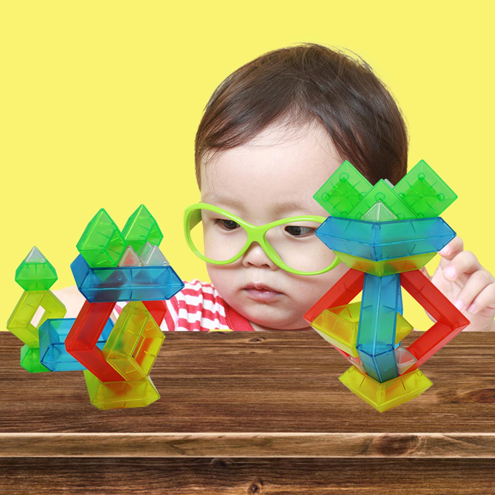 Matte Texture Toys Stacking Colorful Wisdom Pyramids for Toddler Children