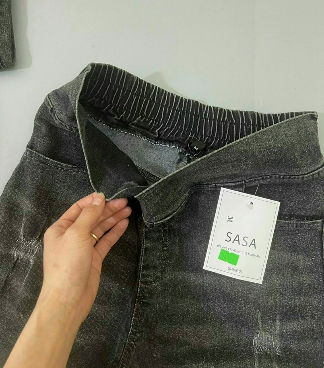 Quần jeans bầu, quần bò bầu cạp chéo
