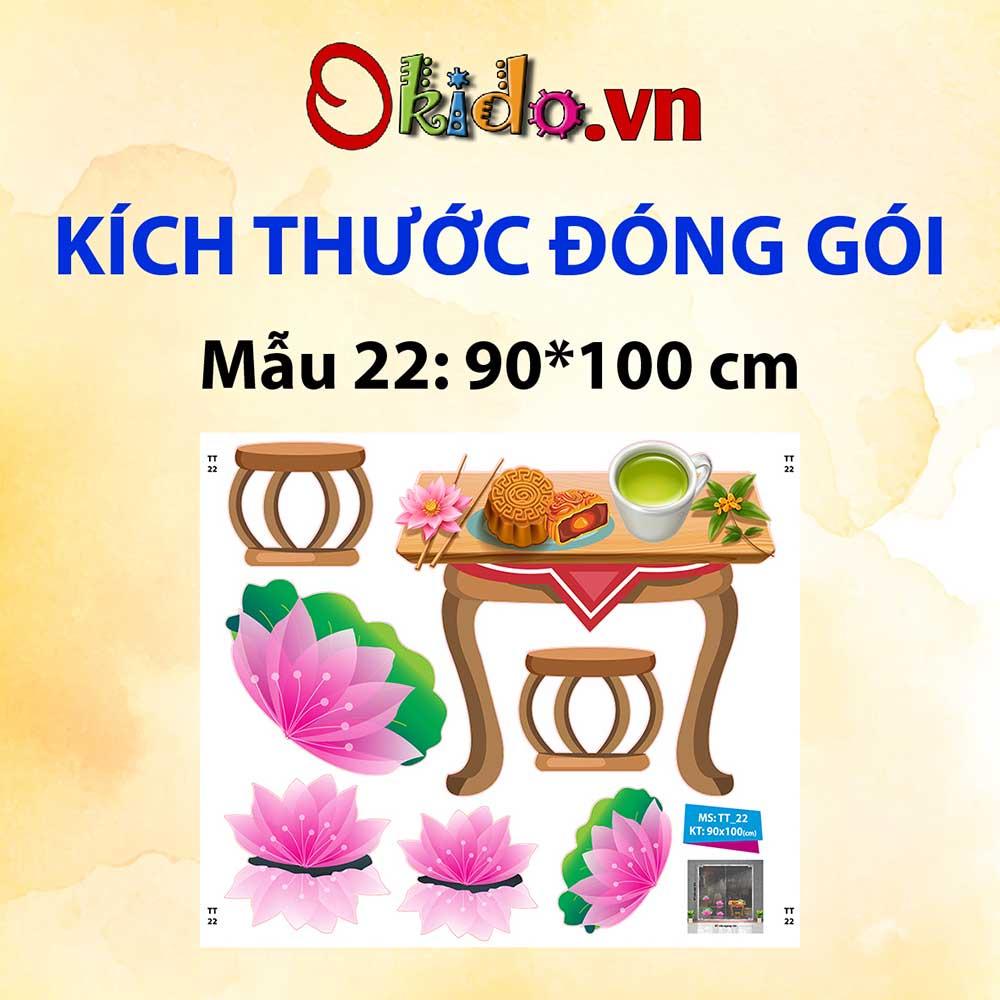 DECAL TRANG TRÍ TẾT TRUNG THU 2021 LÂN VÀ BÉ VUI PHÁ CỔ BÊN CHỊ HẰNG