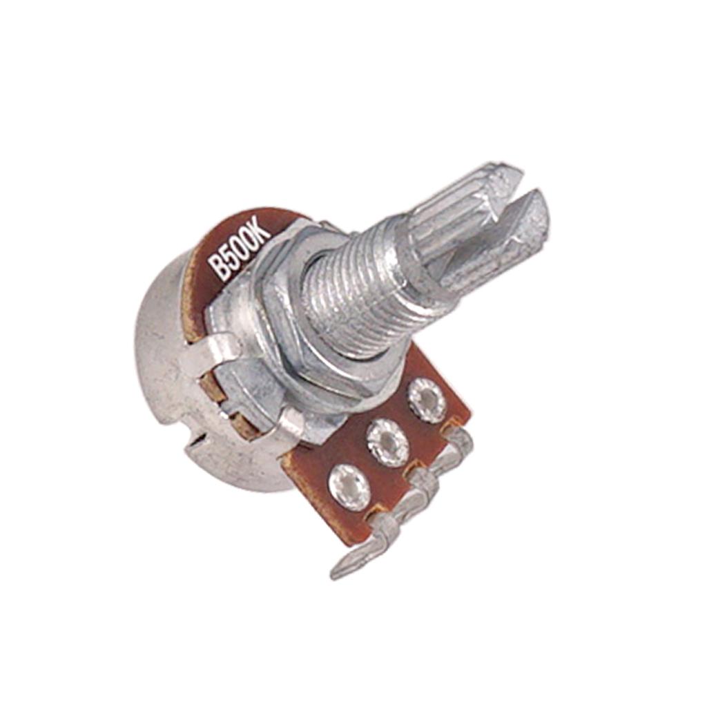 A500K B500K Split Shaft Audio Taper Pots Volume Tone Control Knob Accessory