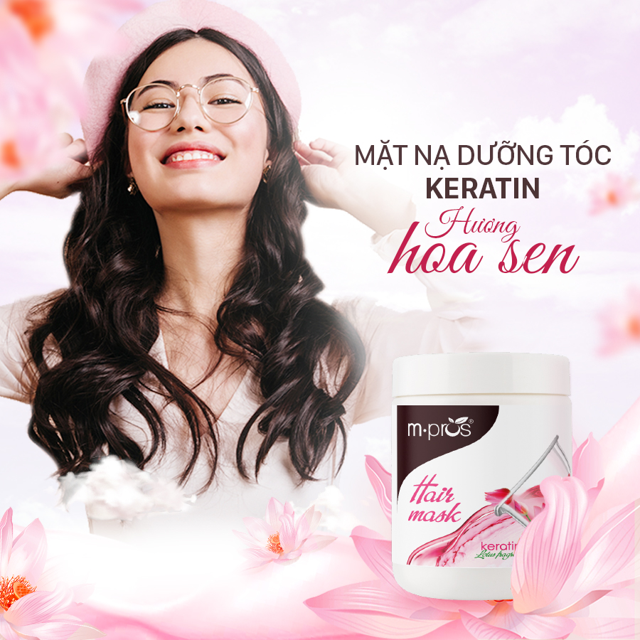 Mặt Nạ Dưỡng Tóc Keratin M.pros Hương Hoa Sen 600g