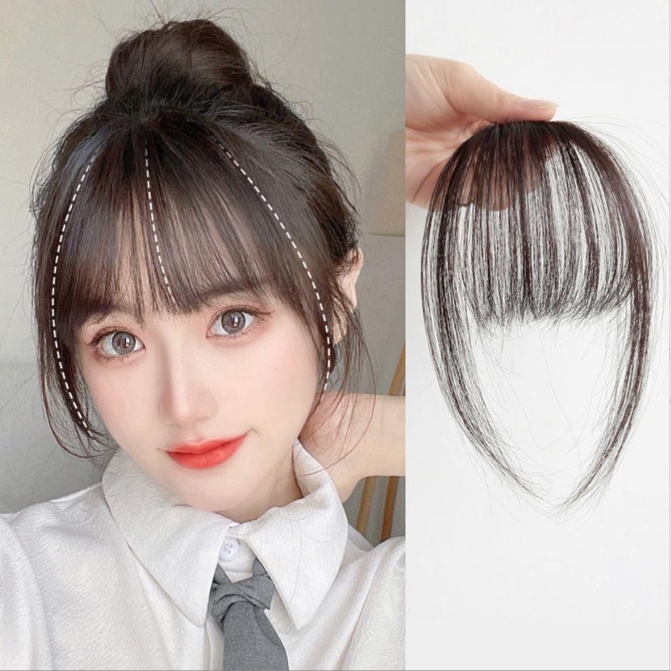 Tóc mái giả sợi tơ, Tóc mái thưa Hàn Quốc dễ thương