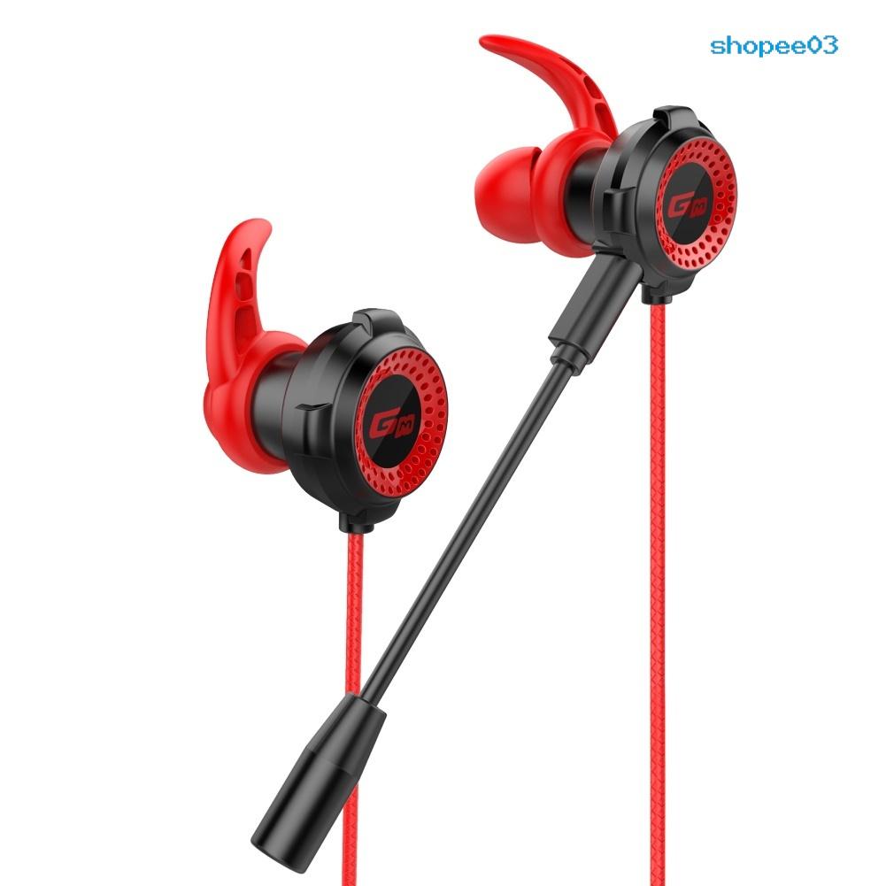 G20 Wired 3.5mm Plug Dynamic Gaming Earphones with Microphone for Phones/PC