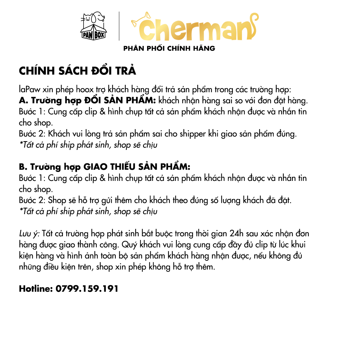 Combo 10 gói Pate cho mèo trưởng thành Cherman cao cấp nhập khẩu Thái Lan gói 85g