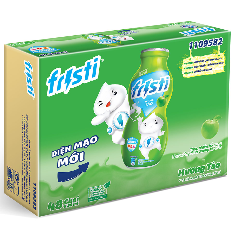 Thùng Fristi Hương Táo 48x80ml