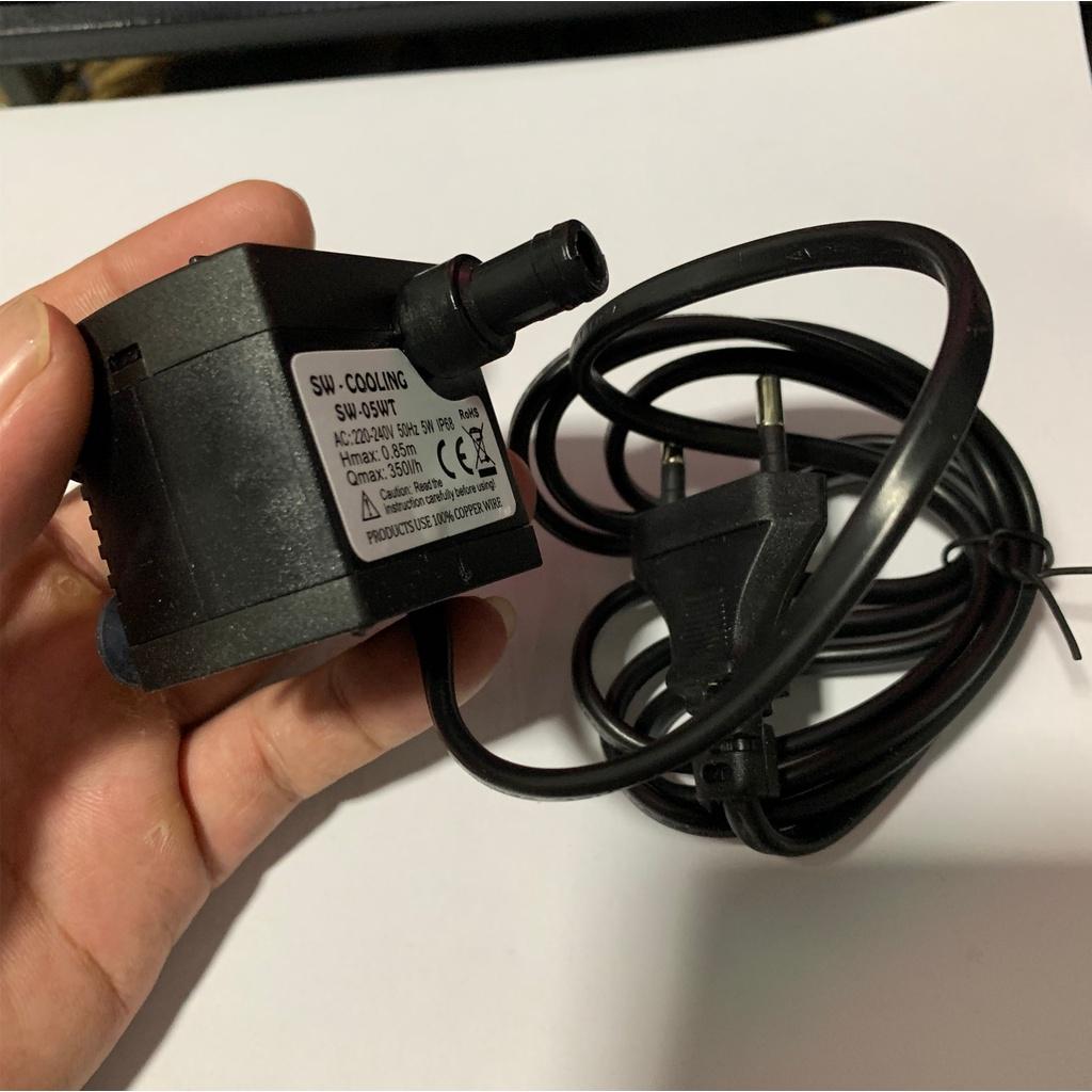 Máy bơm chìm mini 5w dùng bơm nước trang trí tiểu cảnh, thác nước, hòn non bộ, thủy sinh