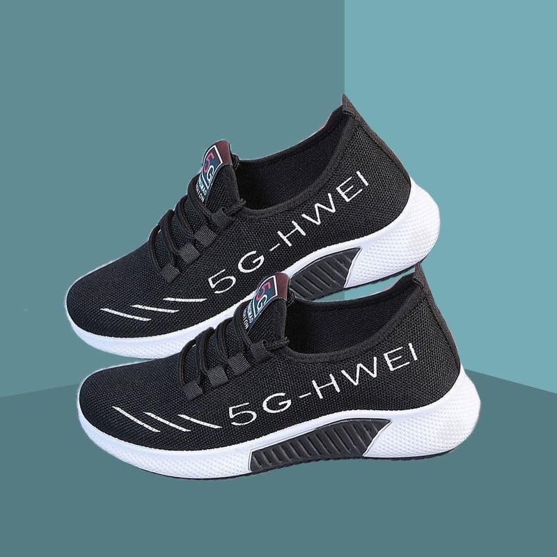 Giày thể thao vải nữ 5G hwei- giày sneaker hot trend 2022 hoạ tiết năng động khoẻ khoắn