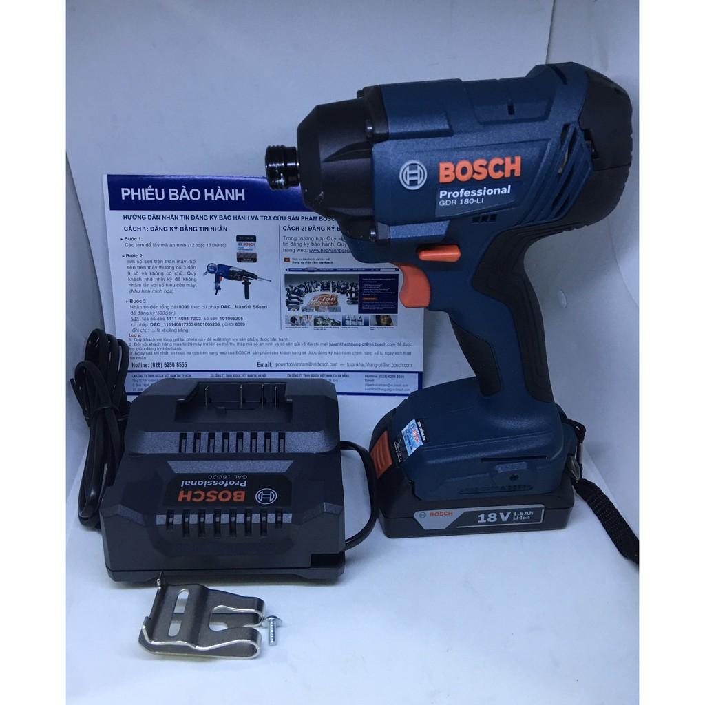 MÁY KHOAN VẶN VÍT DÙNG PIN 18V 1/4 '' BOSCH GDR 180-LI - HÀNG CHÍNH HÃNG
