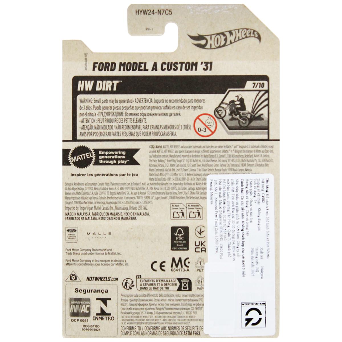 Siêu Xe Hot Wheels C4982 - 140/250 - Ford Model A Custom '31 (Mẫu Sản Phẩm Giao Ngẫu Nhiên)