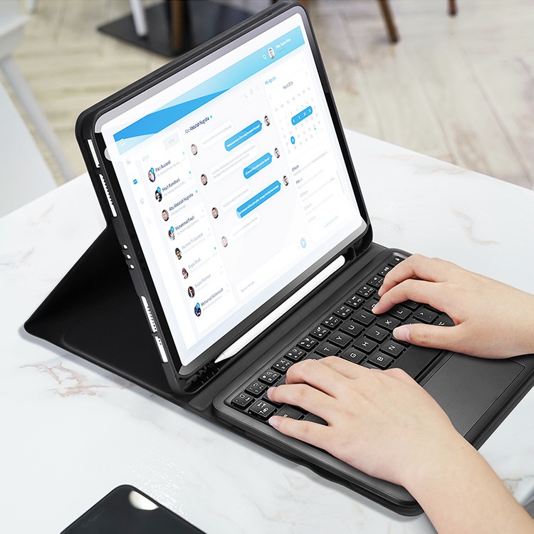 Bao da kèm bàn phím cho iPad Pro 11 2020 chính hãng Dux Ducis có bàn di chuột TrackPad, có ngăn để bút - Hàng chính hãng