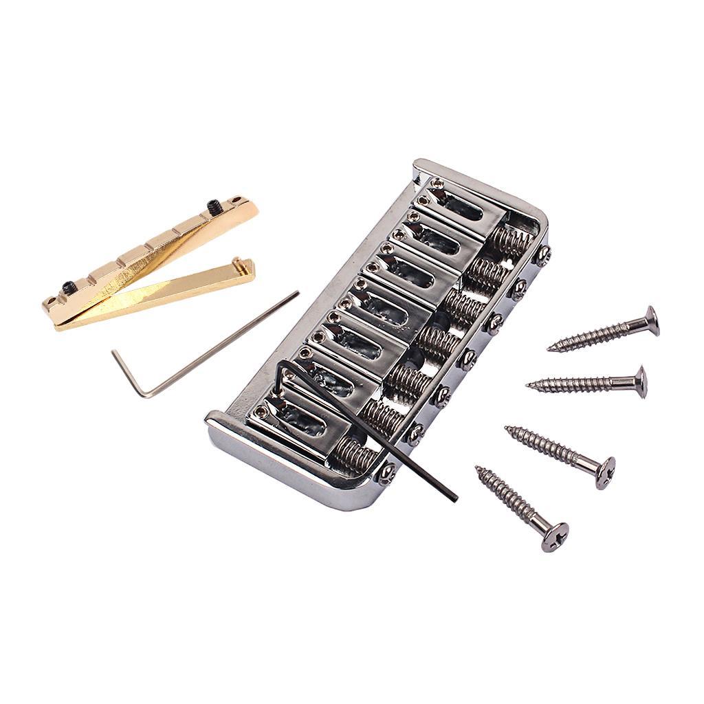 Exquisite Guitar Fixed Bridge With Brass Nut Set For 7 String Guitar Accessories DIY
