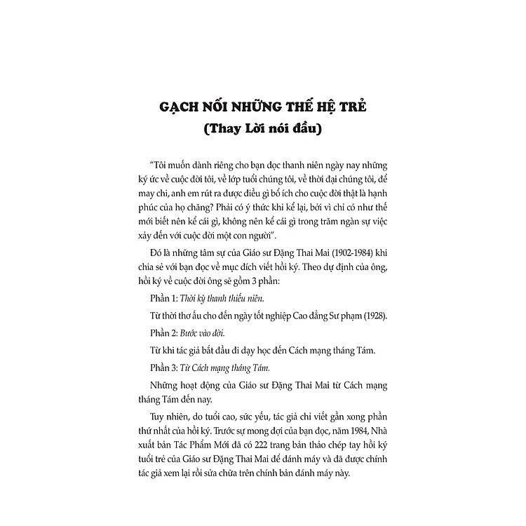 Sách - Đặng Thai Mai Hồi Ký - VIETNAMBOOK