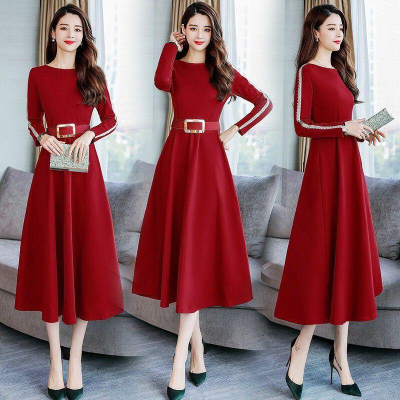 ĐẦM XOÈ TAY DÀI PHỐI VIỀN