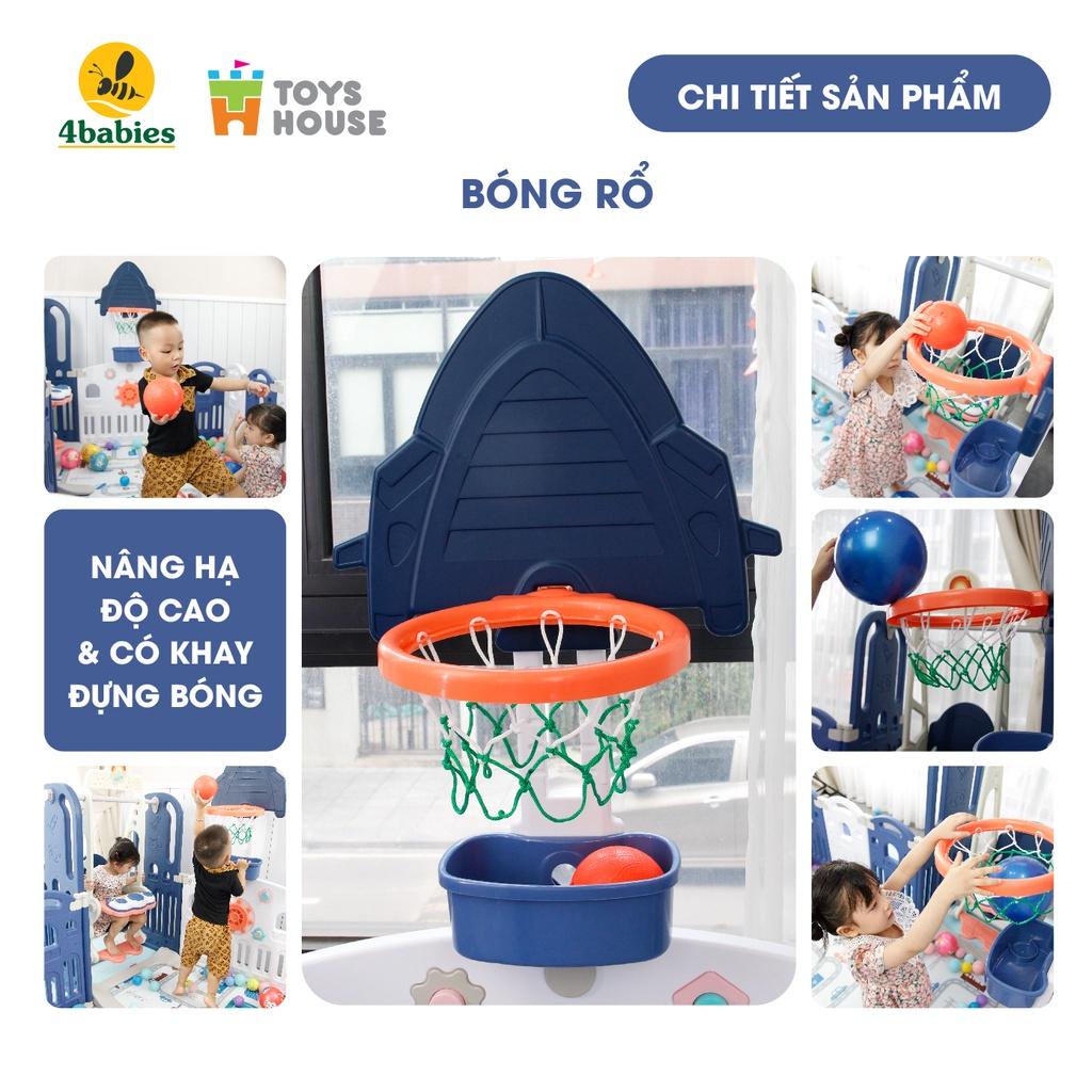 Quây bóng - combo đồ chơi vận động cho bé cầu trượt,xích đu, cột bóng Toyshouse WM19086 tiêu chuẩn Châu âu