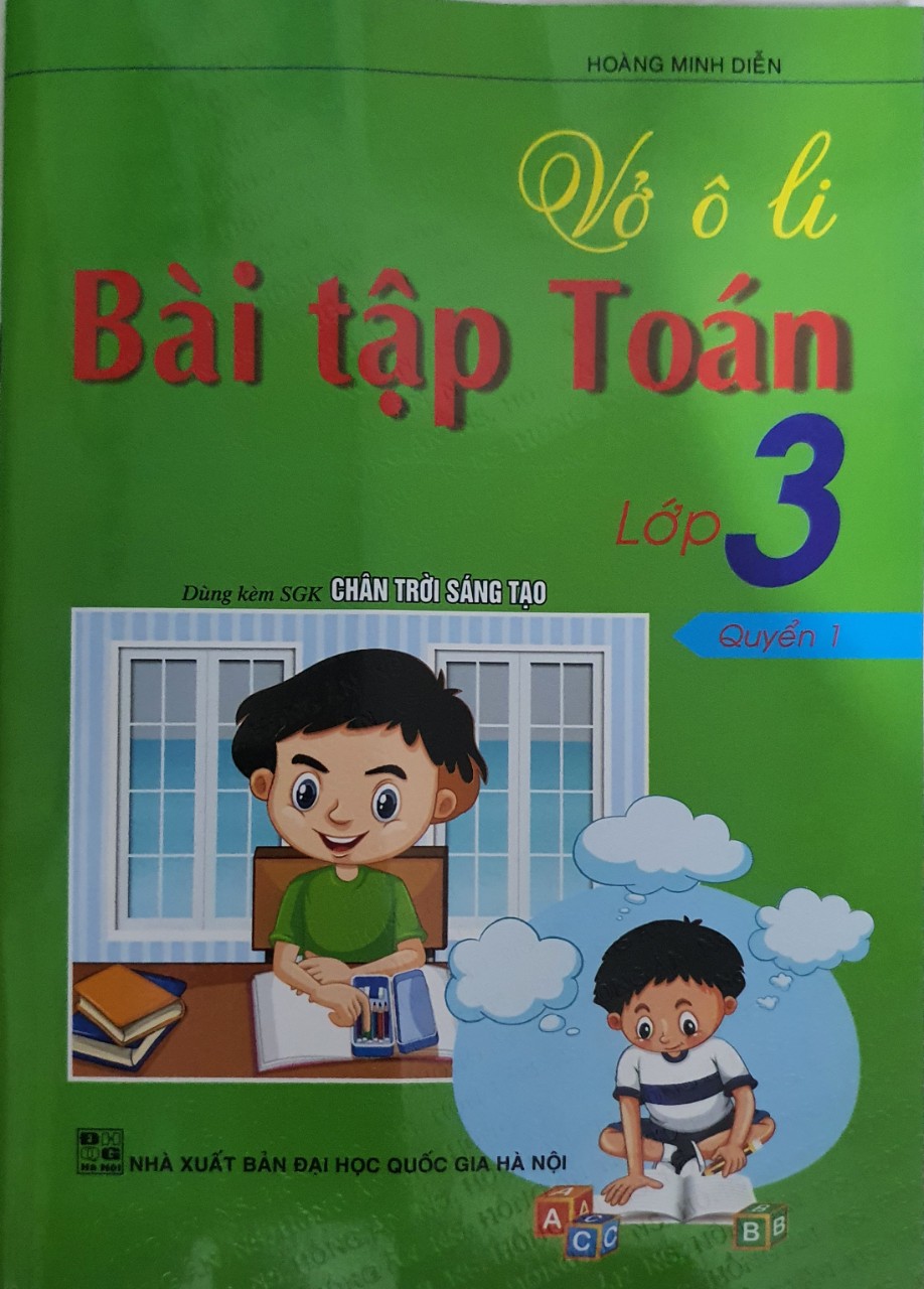 Sách - Combo Vở ô Li Bài Tập Toán Lớp 3 Quyển 1+ Quyển 2 (Dùng Kèm SGK Chân Trời Sáng Tạo)