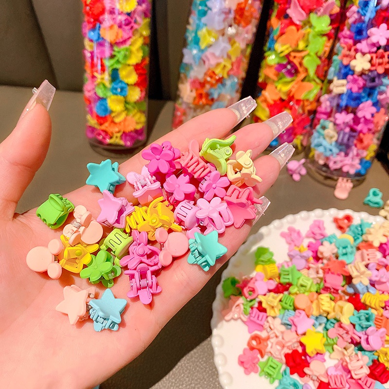 Set 100 Kẹp Tóc Mini Nhiều Màu Dễ Thương Cho Bé Gái kẹp tóc cho bé kẹp tóc cho bé gái kẹp càng cua mini