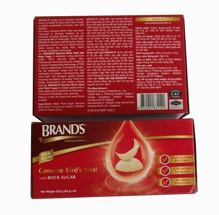 Combo 2 hộp nước tổ yến thiên nhiên Brand's 12 hũ x 42g