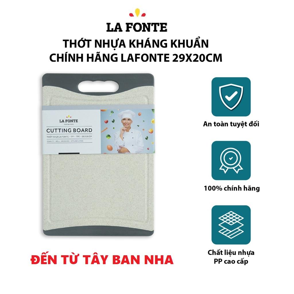 Thớt Nhựa Cao Cấp La Fonte 29x20x1 cm Kháng Khuẩn Tiện Dụng Bền