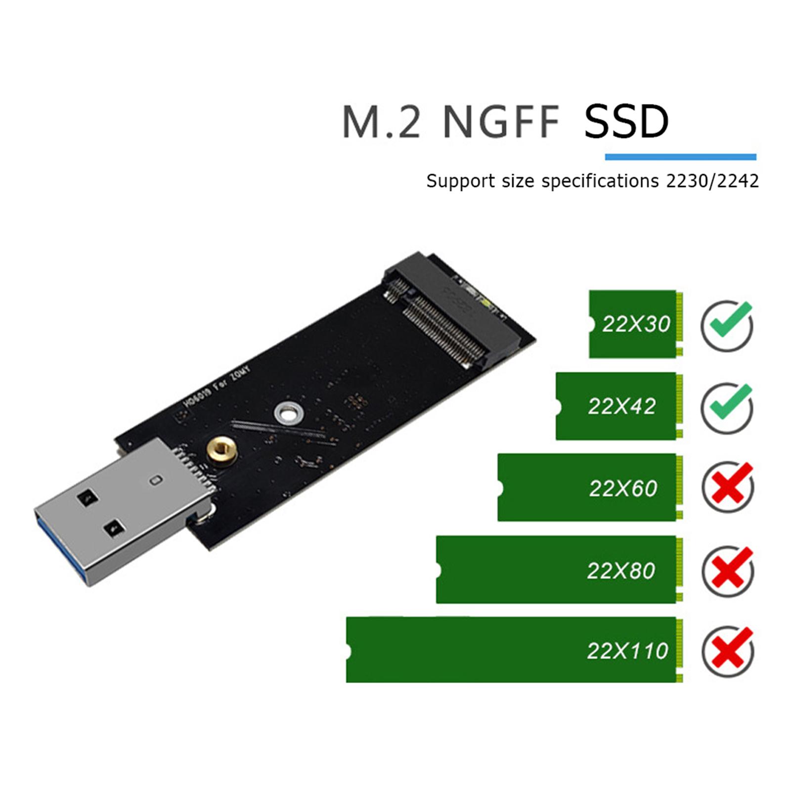 M.2 NGFF to USB 3.0 SSD Enclosure Reader 6Gbps with UASP with Key B/Key B+M