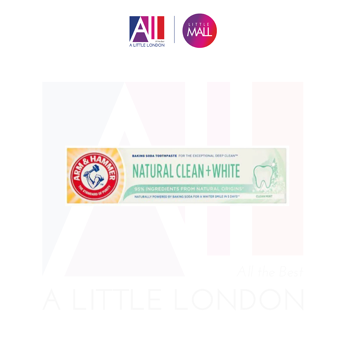 Kem đánh trắng răng Arm &amp; Hammer Natural Clean + White 75ml