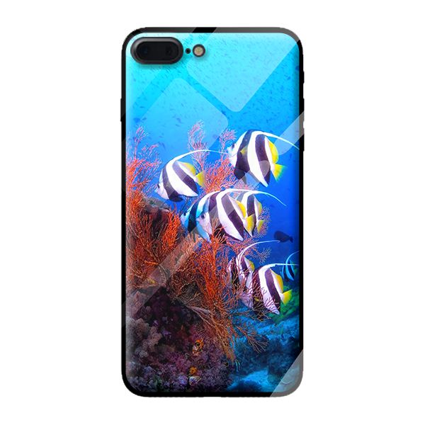 Ốp lưng kính cường lực cho iPhone 8 Plus CÁ 3 - Hàng chính hãng