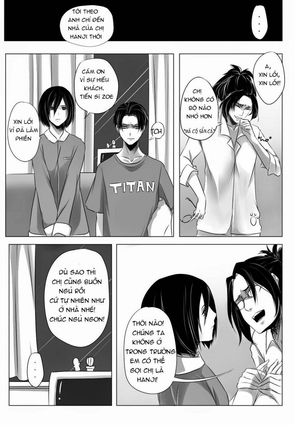 đại chiến titan - doujinshi về cuộc tình tay 4 chapter 4 6