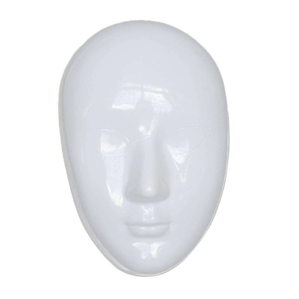 2 Piece DIY Unpainted Mask White Blank Face Mask Masquerade Costume Mask Set