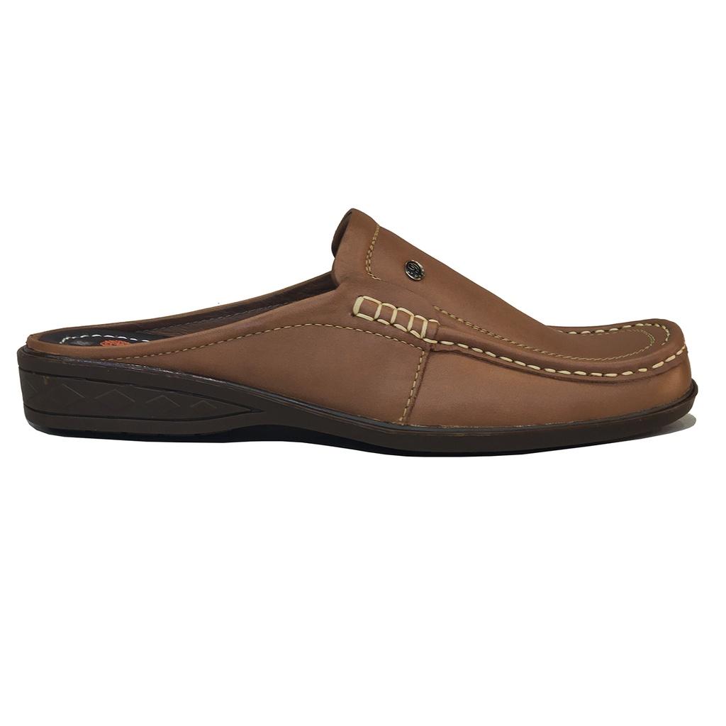 Dép Bít Mũi Nam Da Bò Thật HÀ NAM Cao Cấp GSB2093c