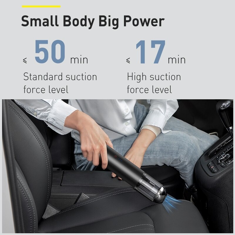 Máy hút bụi pin sạc cầm tay Baseus A3 Car Vacuum Cleaner (15000pa, 135W, Vacuum Portable Cleaner) - Hàng Chính Hãng 