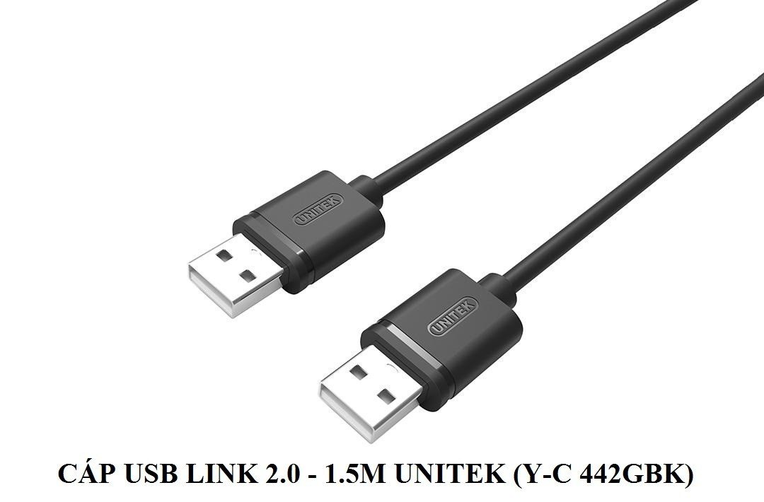 CÁP USB 2 ĐẦU ĐỰC 2.0 - 1.5M UNITEK (Y-C 442GBK) - Hàng nhập khẩu