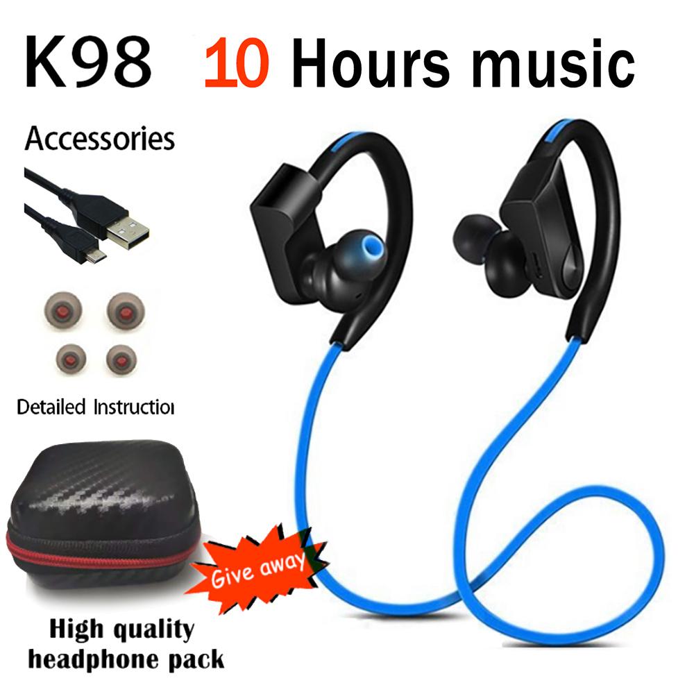 K98 K100 Tai Nghe Nhét Tai Không Dây Bluetooth-Tương Thích Thể Thao Tai Nghe Chống Ồn Tai Nghe Có Mic Cho IPone 11 12 Xiaomi Android