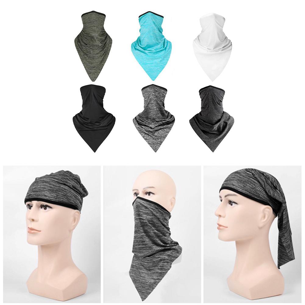 Mùa hè Kem chống nắng Silk Silk Silk Cycling Breathable Ice Silk mặt mặt nạ che phủ bảo vệ chống nắng ngoài trời balaclava Color: dark gray