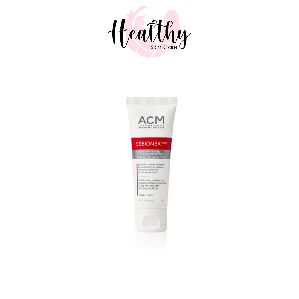 Kem Dưỡng Ẩm Dành Cho Da Mụn Giúp Ngăn Ngừa Sự Tiết Bã Nhờn ACM Sebionex Trio Anti-Imperfection Soothing Cream 40ml