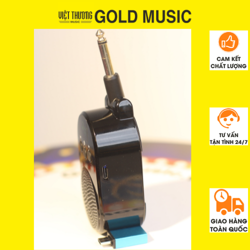 Loa guitar mini jack 6ly Gold GL05 cho nhạc cụ ( công suất 5w , pin sạc , di động , bluetooth ) chỉ 90 gram