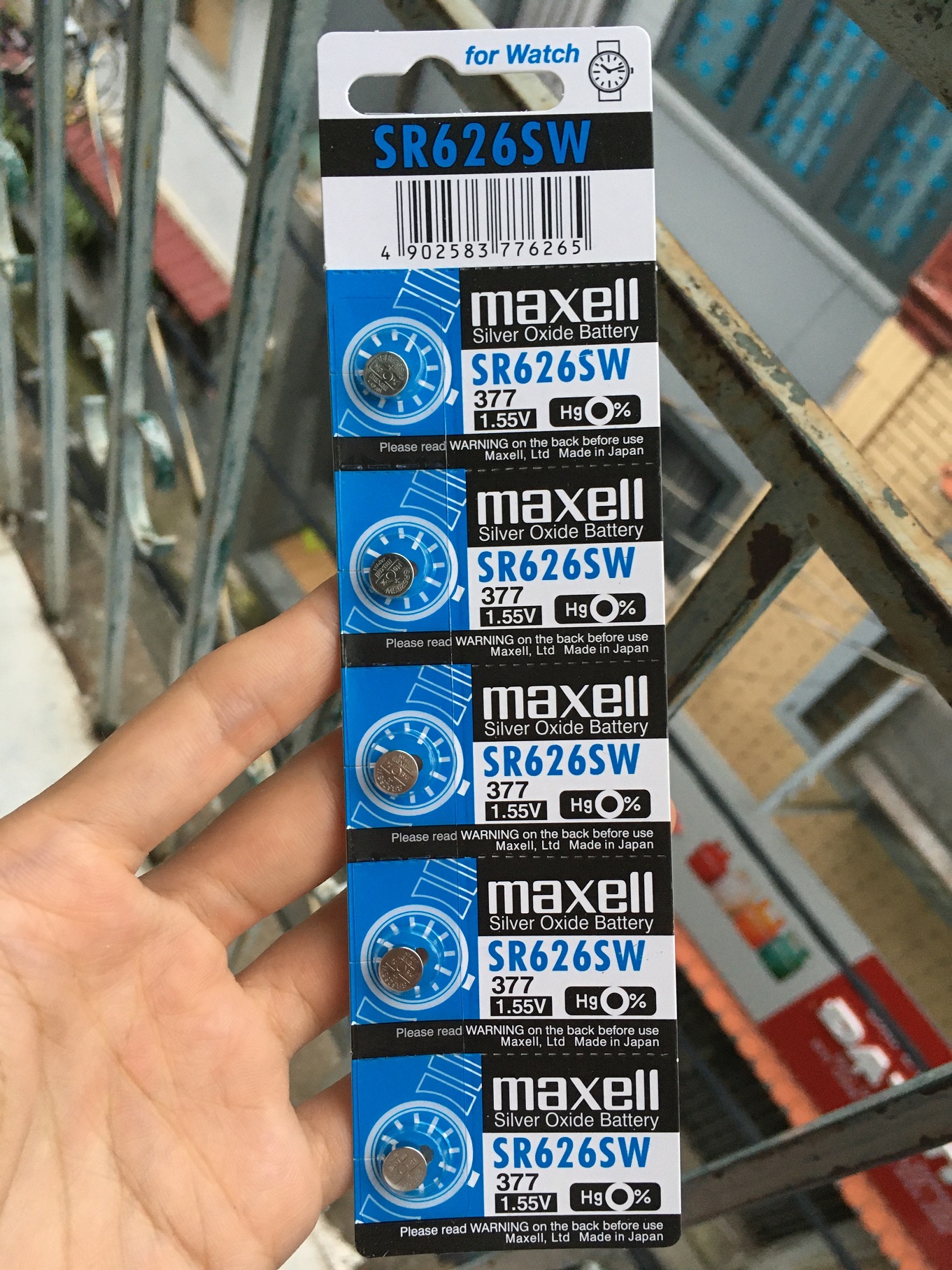 Pin Đồng hồ đeo tay Maxell SR626SW 1.55V 377