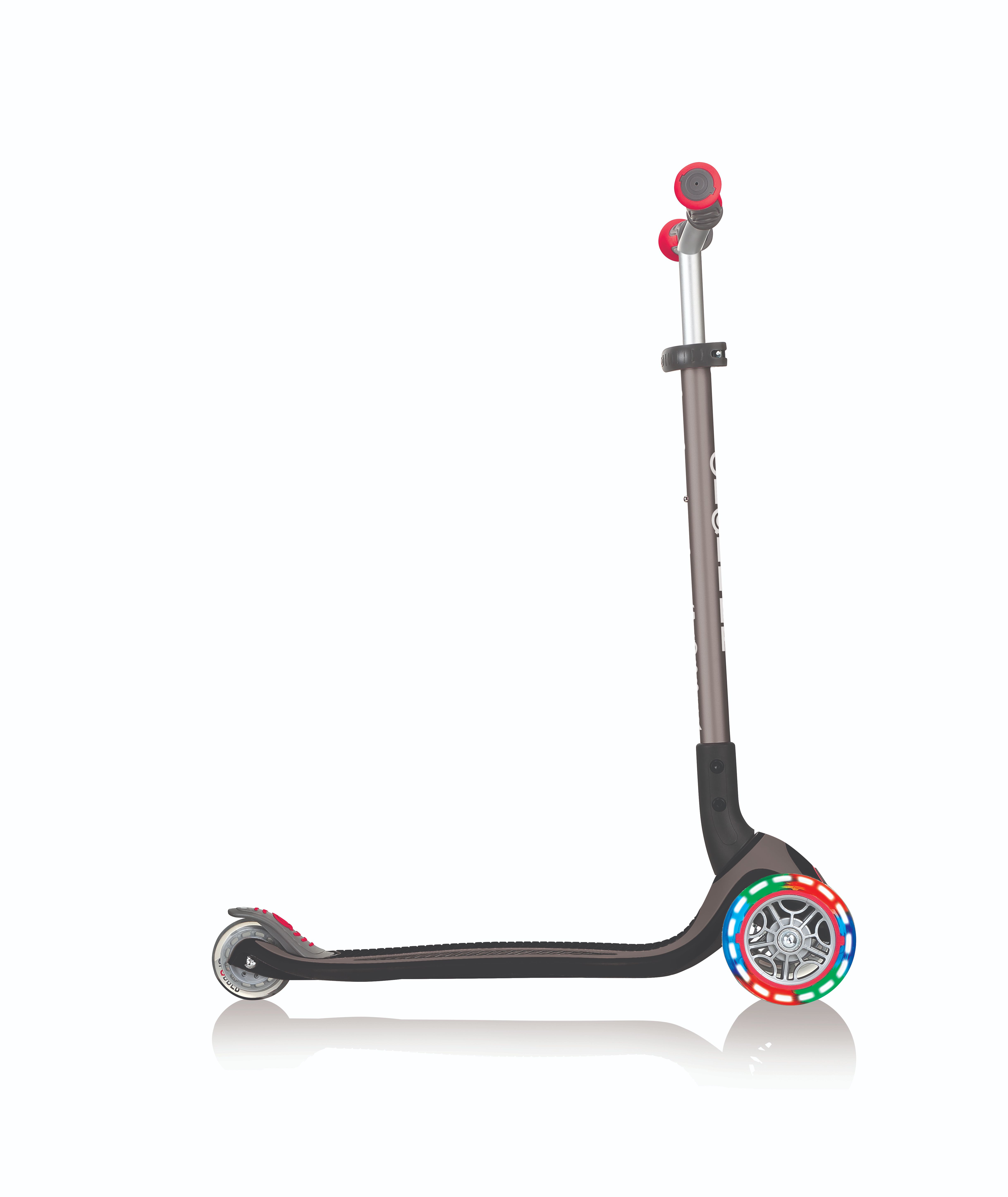 Xe Trượt Scooter 3 Bánh GLOBBER MASTER LIGHTS Cho Trẻ Em Từ 4 Đến 14 Tuổi - Đen/Đỏ