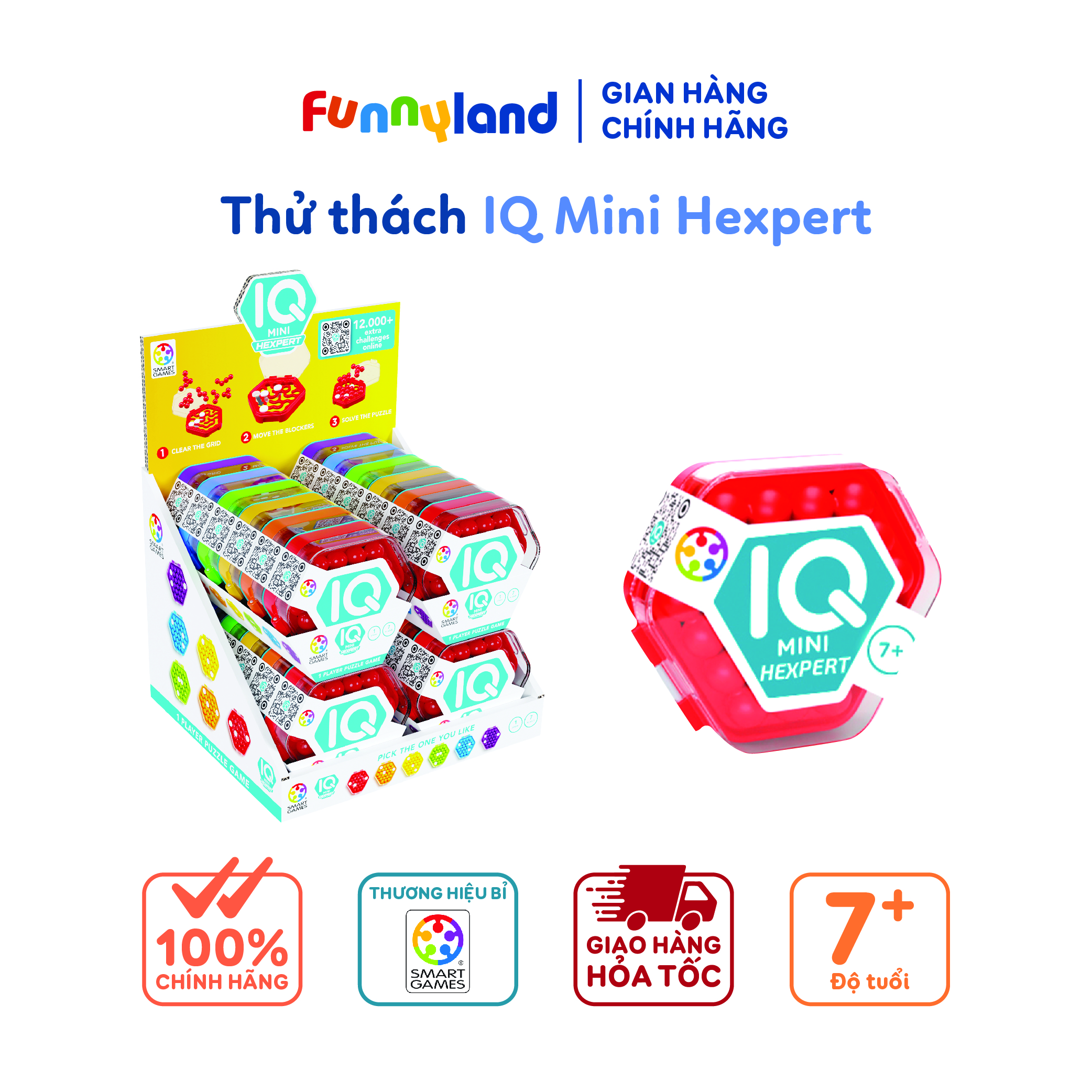 Đồ chơi thông minh Smartgames Thử Thách IQ Hexpert