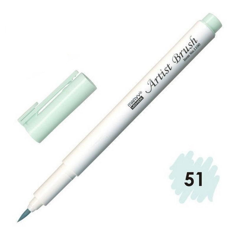 Bút lông đầu cọ viết calligraphy Marvy Artist Brush 1100 - Aqua Grey (51)