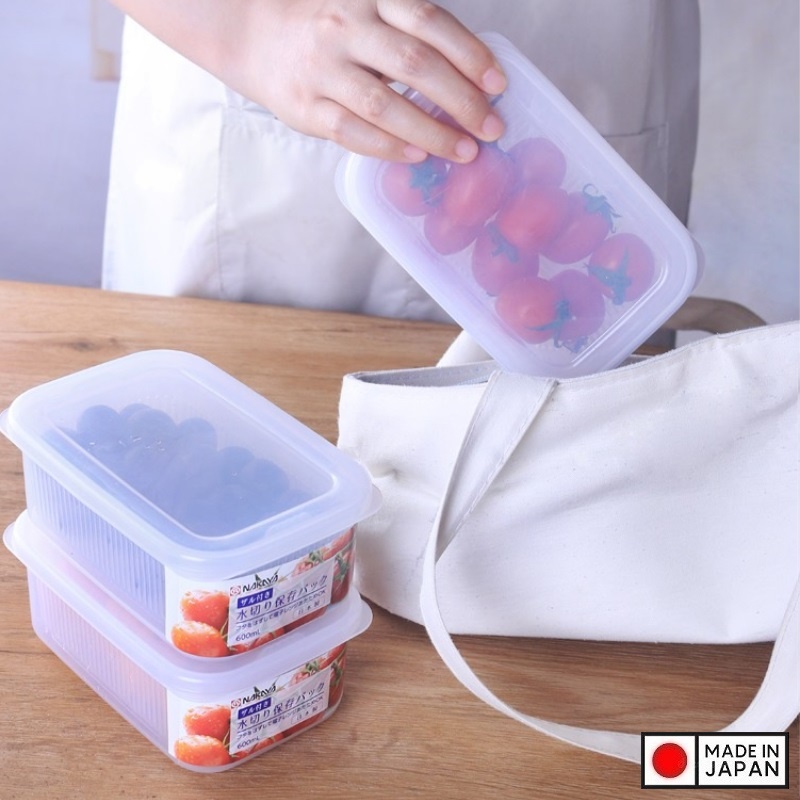Hộp đựng thực phẩm 2 lớp Nakaya 600ml - Hàng nội địa Nhật Bản nhập khẩu chính hãng