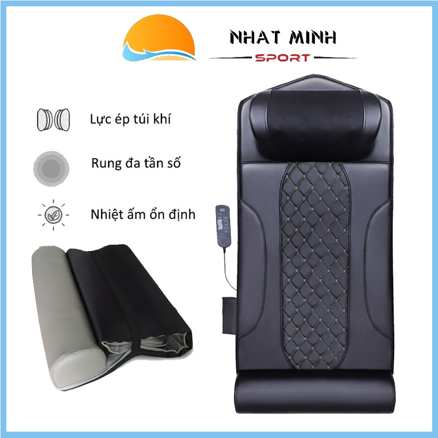 Đệm Massage SK008 Toàn Thân Cao Cấp, Nệm Mát Xa Sử Dụng Công Nghệ Mới Massage Túi Khí - Máy Massage Toàn Thân Màu Đen