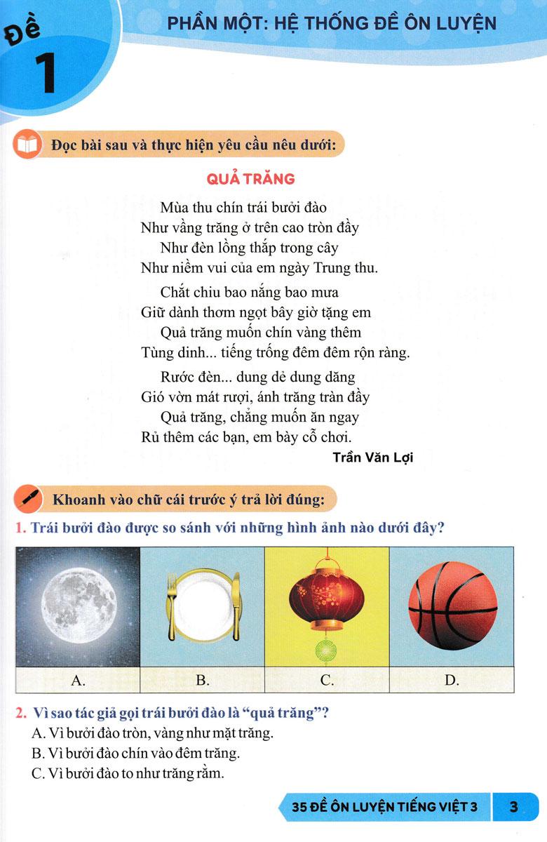 Sách - 35 Đề Ôn Luyện Tiếng Việt 3