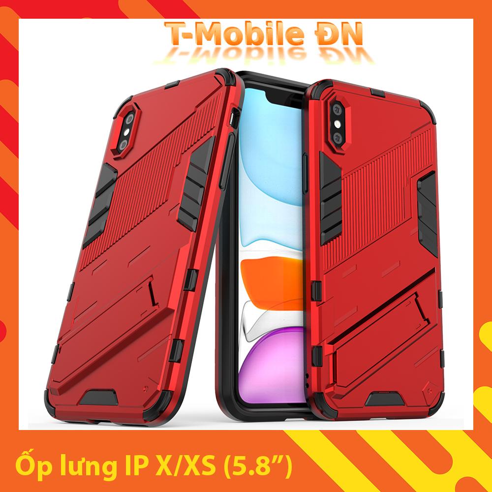 Ốp lưng cho iPhone X XS, Ốp chống sốc Iron Man PUNK cao cấp kèm giá đỡ cho iPhone XS X