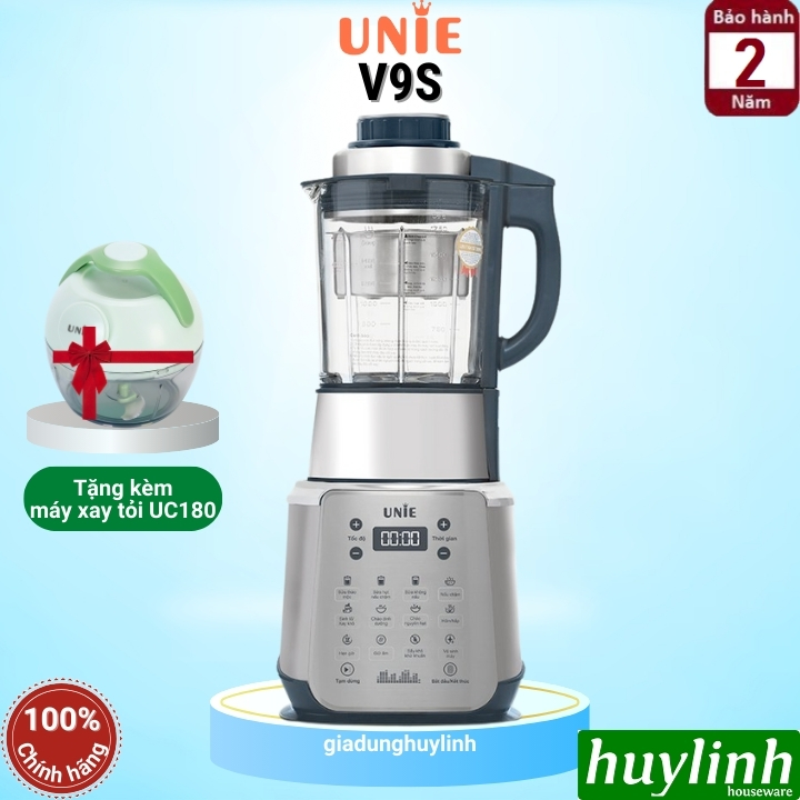 Máy làm sữa hạt Unie V9S - 1.75 lít - 8 chức năng - 1800W - có tính năng tạm dừng - Hàng chính hãng