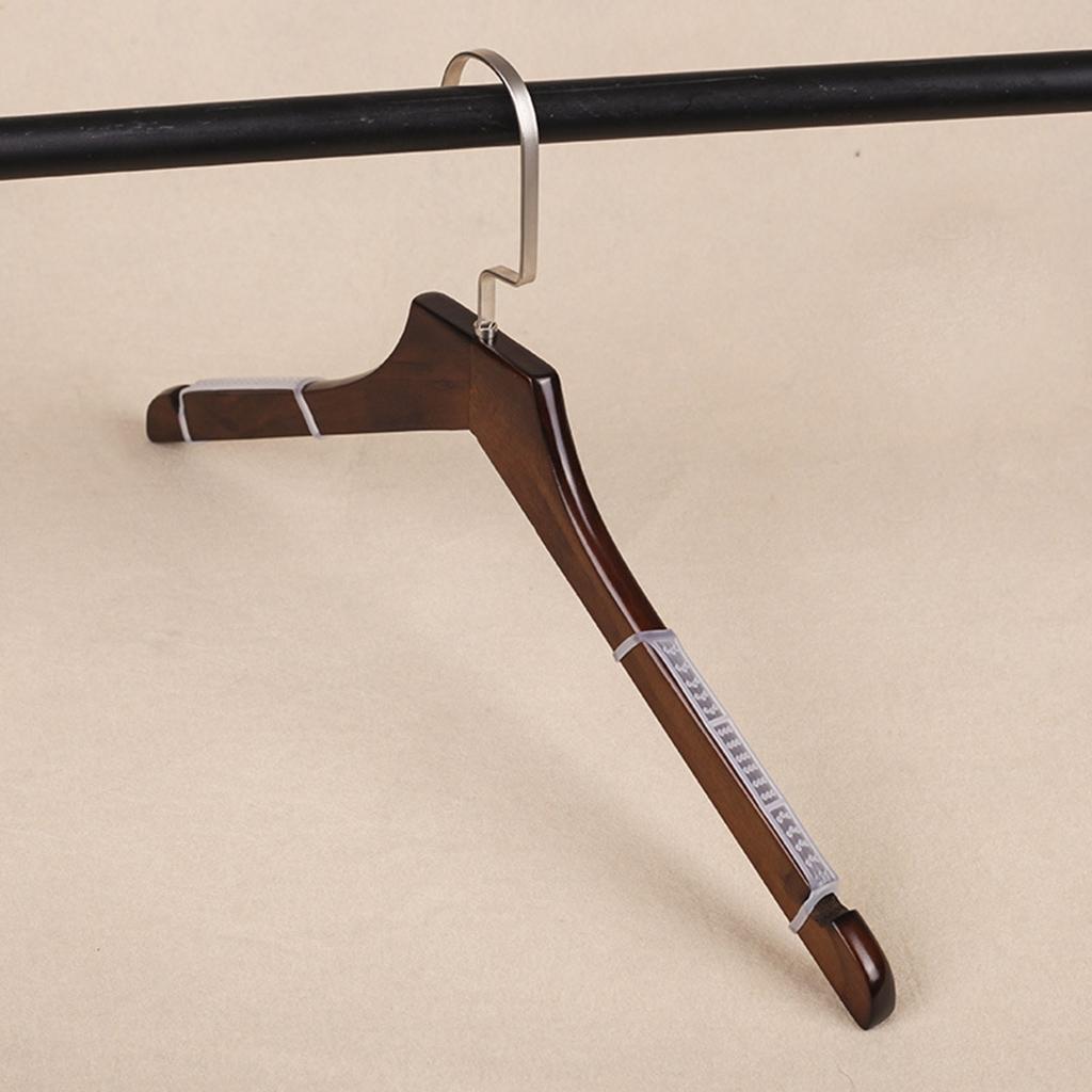 100Pcs Non-Slip Silicone Clothes Hanger Grips Clothing Hanger Strips White