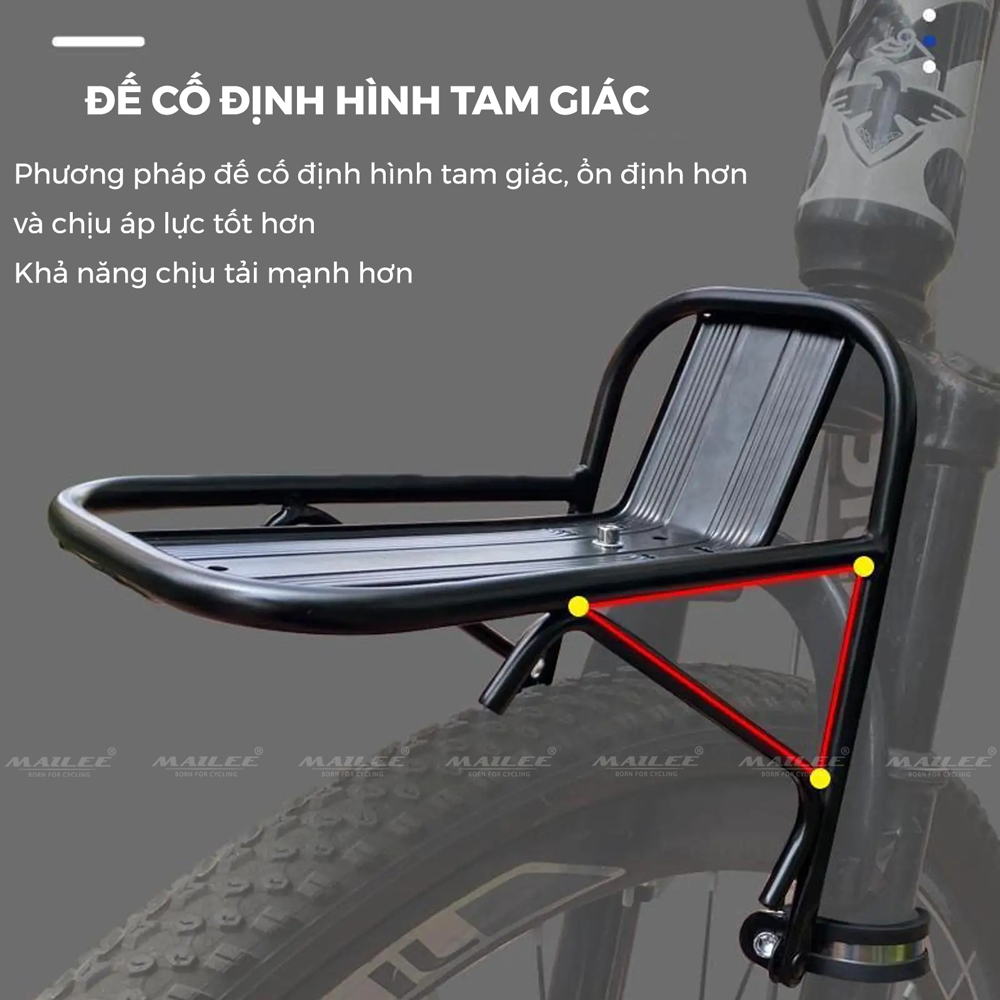 Baga Trước Xe Đạp, baga trước xe đạp Địa Hình GT-6301 chất liệu Nhôm cho Giỏ xe/hành lý Chắn Trước Phụ Kiện Đạp Xe, dành cho vị trí chờ có sẵn - Mai Lee